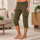 Calça Talyssa Capri com Cós Largo e Cordão Ajustável